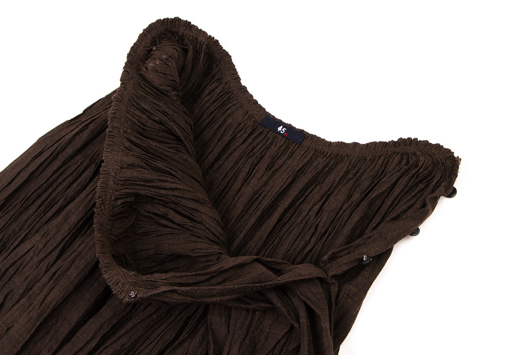 45RPM JAPAN. 45r. Brown Cotton Gather Skirt