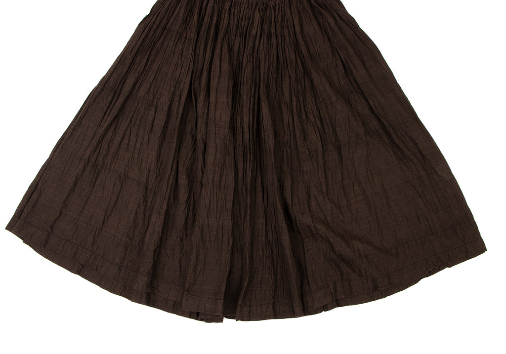45RPM JAPAN. 45r. Brown Cotton Gather Skirt