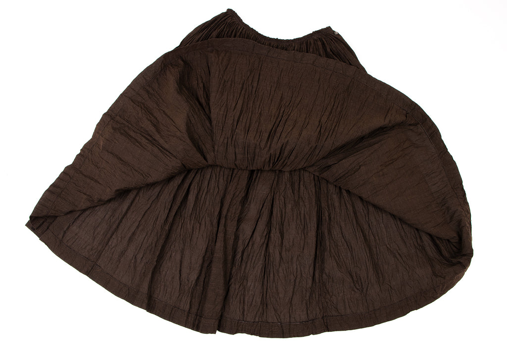 45RPM JAPAN. 45r. Brown Cotton Gather Skirt