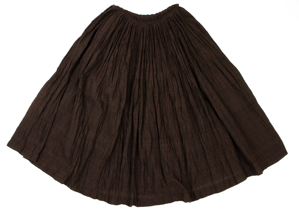 45RPM JAPAN. 45r. Brown Cotton Gather Skirt