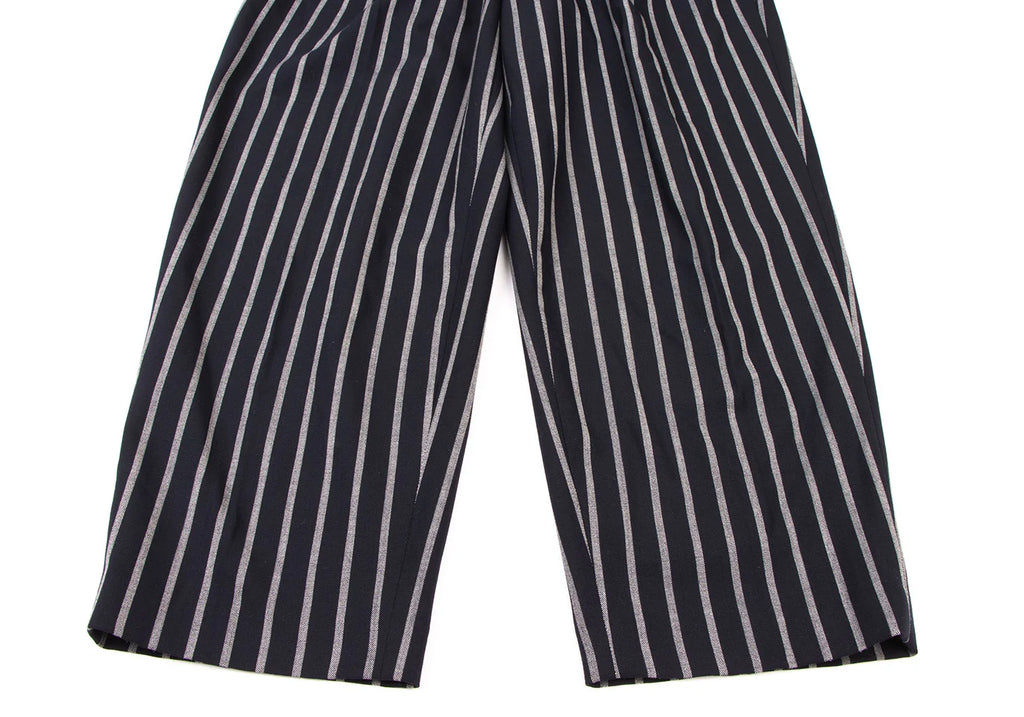 45rpm 45R JAPAN. Navy Striped Tuck Pants