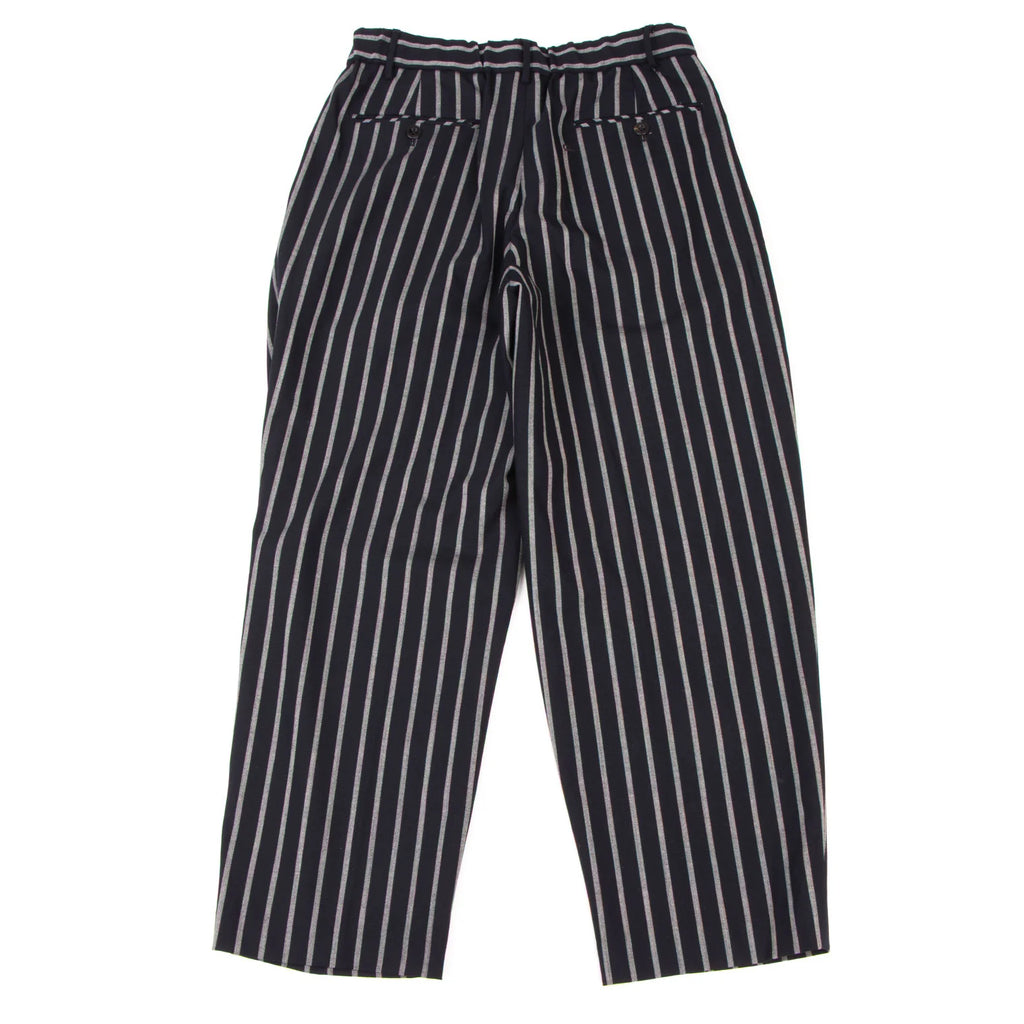 45rpm 45R JAPAN. Navy Striped Tuck Pants