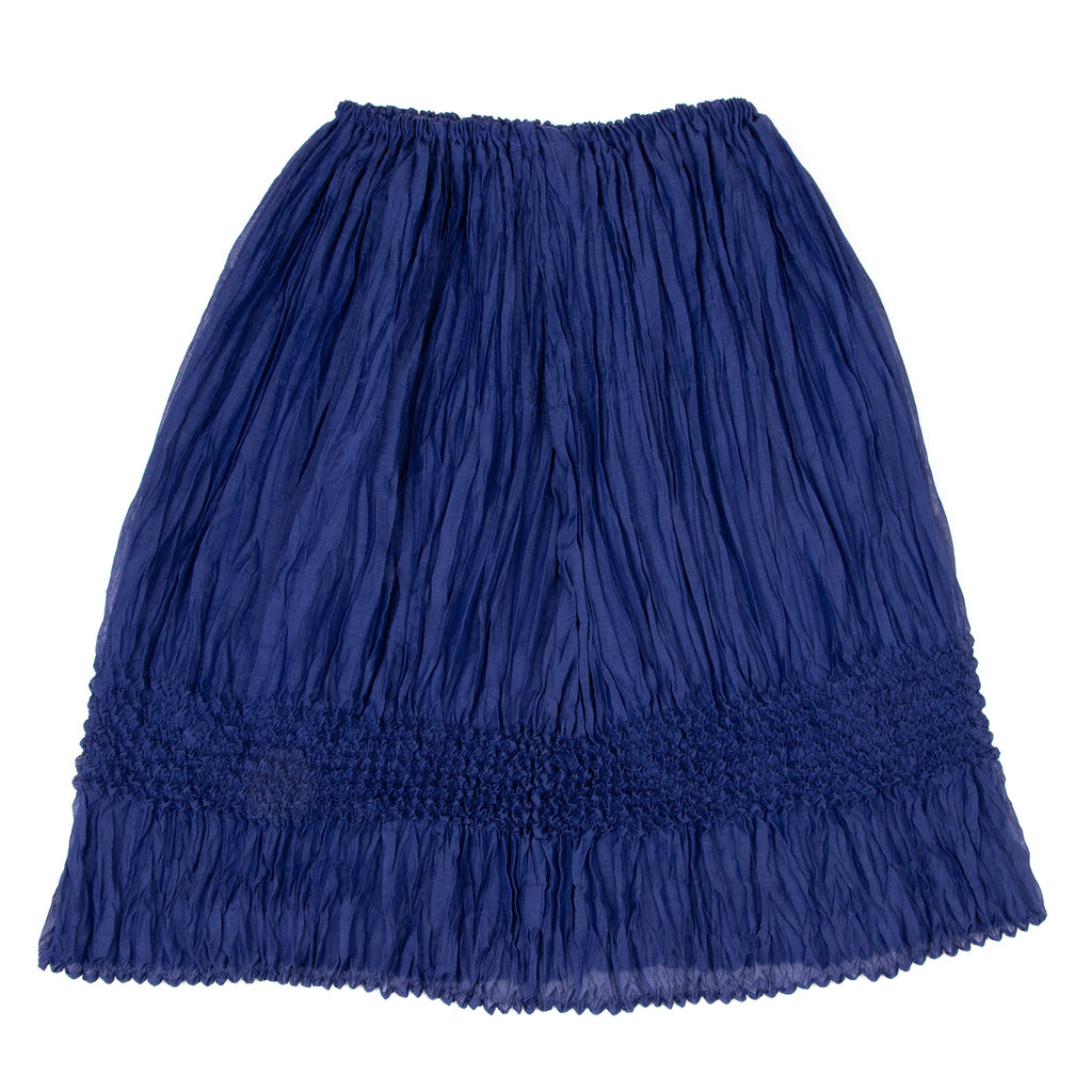 ISSEY MIYAKE JAPAN. me Line. Blue Wrinkle Pleats Skirt