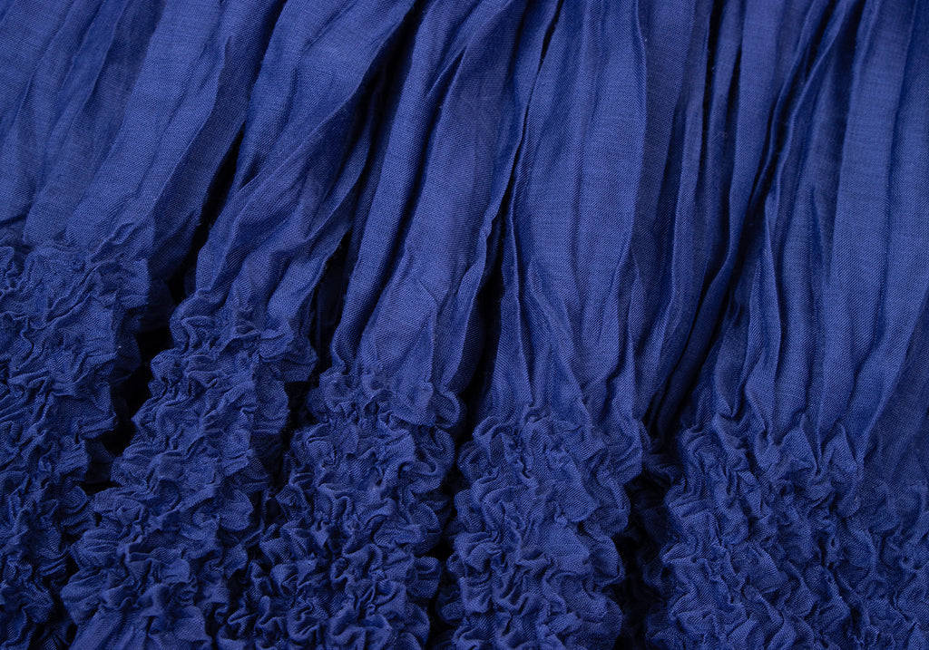 ISSEY MIYAKE JAPAN. me Line. Blue Wrinkle Pleats Skirt