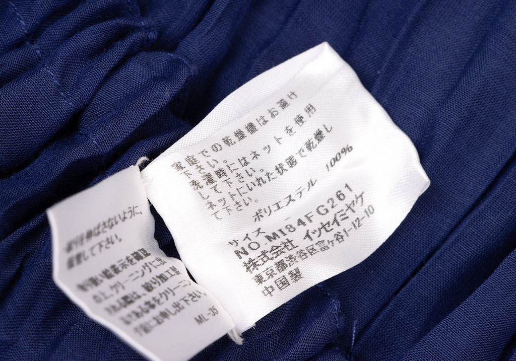 ISSEY MIYAKE JAPAN. me Line. Blue Wrinkle Pleats Skirt