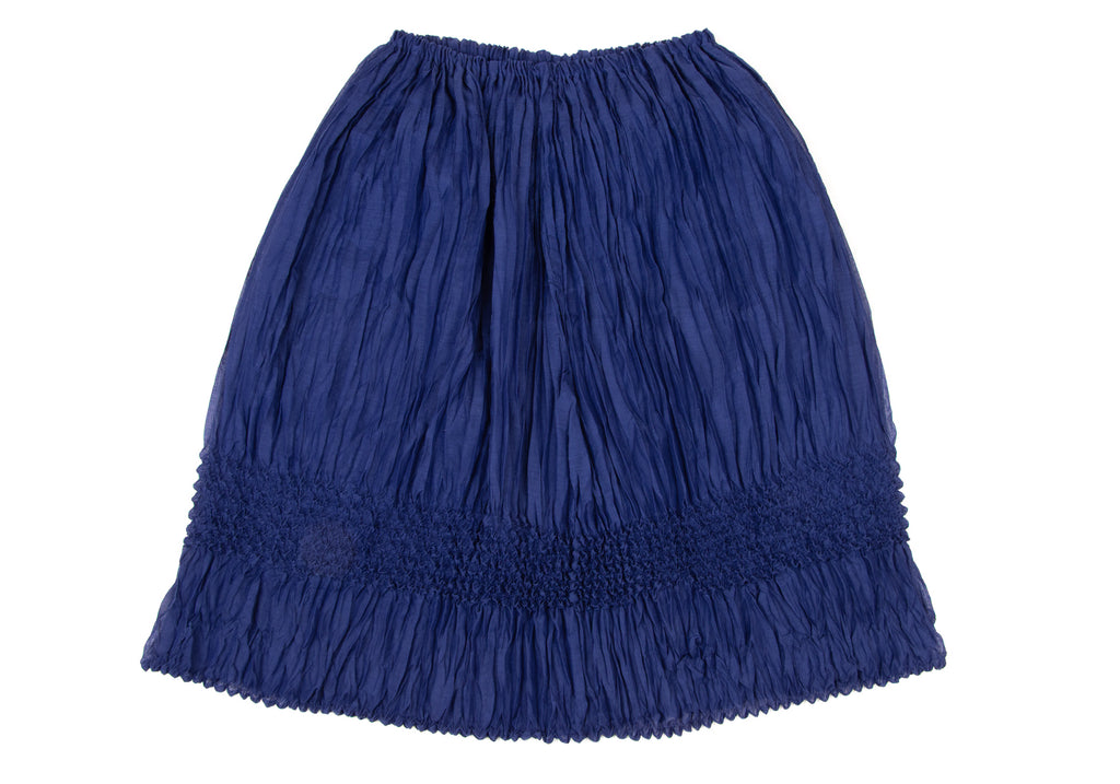 ISSEY MIYAKE JAPAN. me Line. Blue Wrinkle Pleats Skirt