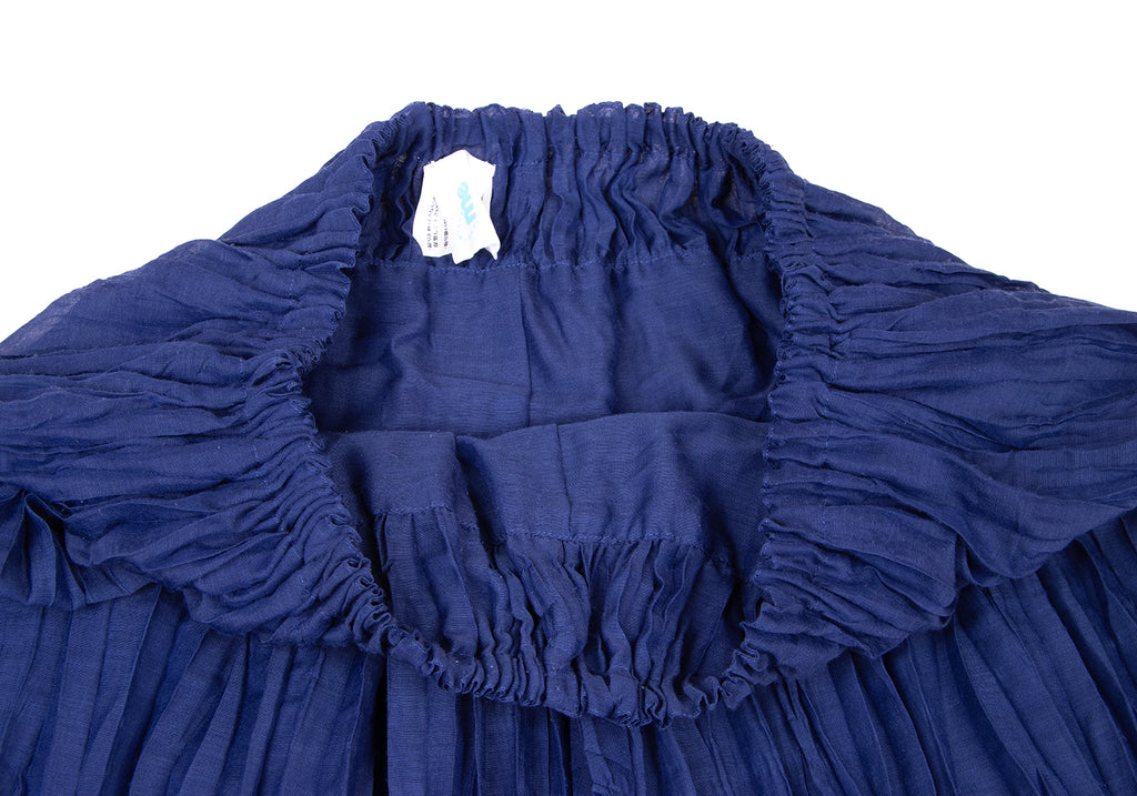 ISSEY MIYAKE JAPAN. me Line. Blue Wrinkle Pleats Skirt