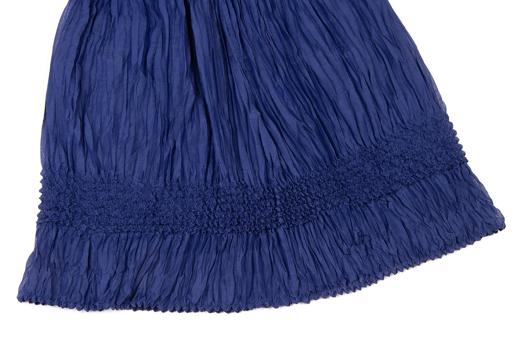 ISSEY MIYAKE JAPAN. me Line. Blue Wrinkle Pleats Skirt