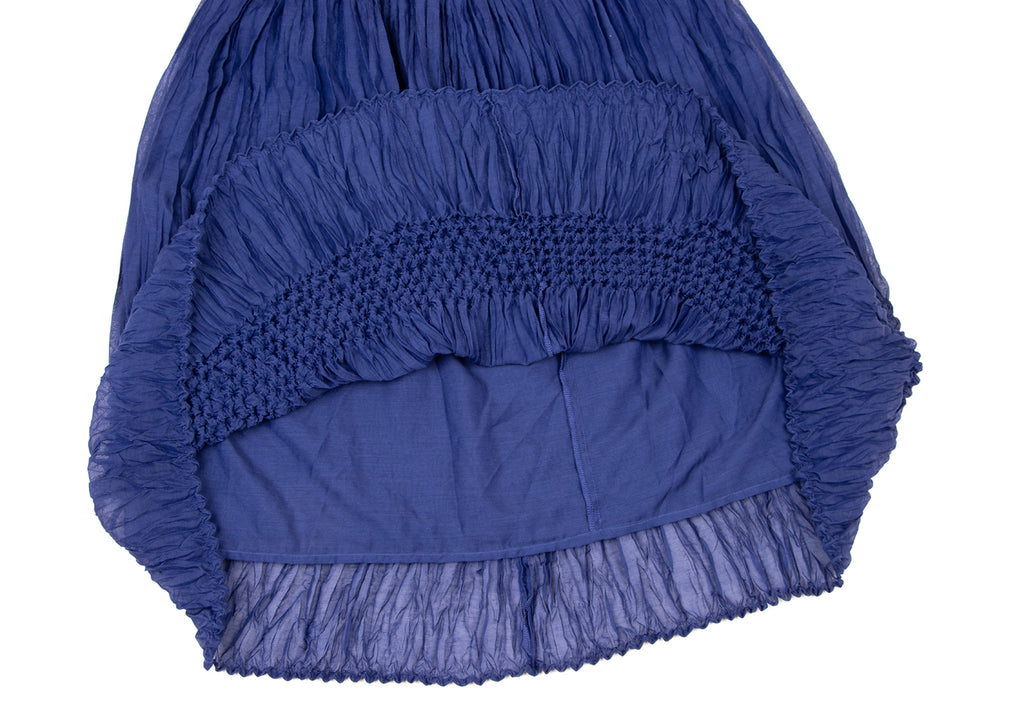 ISSEY MIYAKE JAPAN. me Line. Blue Wrinkle Pleats Skirt