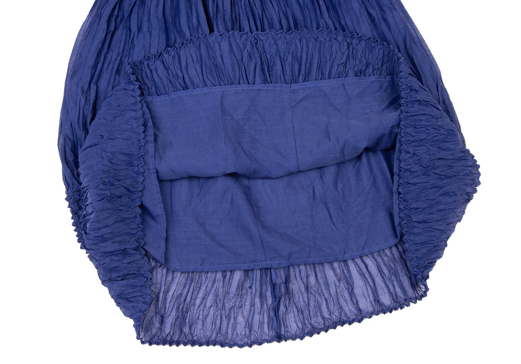 ISSEY MIYAKE JAPAN. me Line. Blue Wrinkle Pleats Skirt