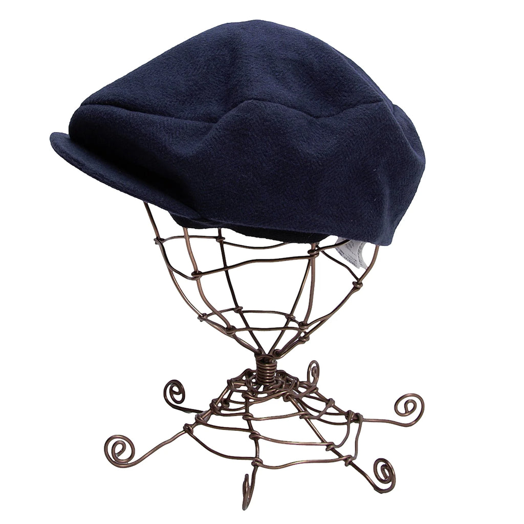 45rpm JAPAN. umii908. Navy Herringbone Cotton Newsboy Cap