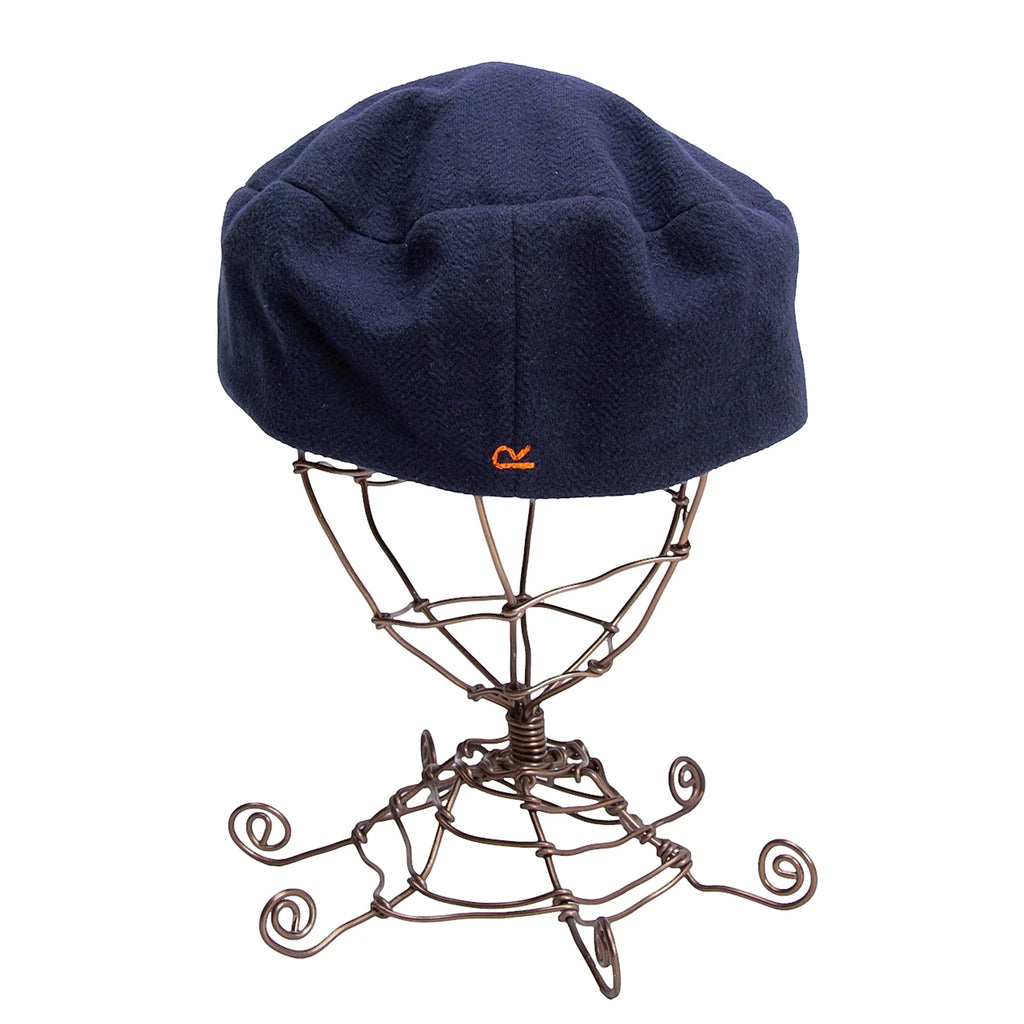 45rpm JAPAN. umii908. Navy Herringbone Cotton Newsboy Cap