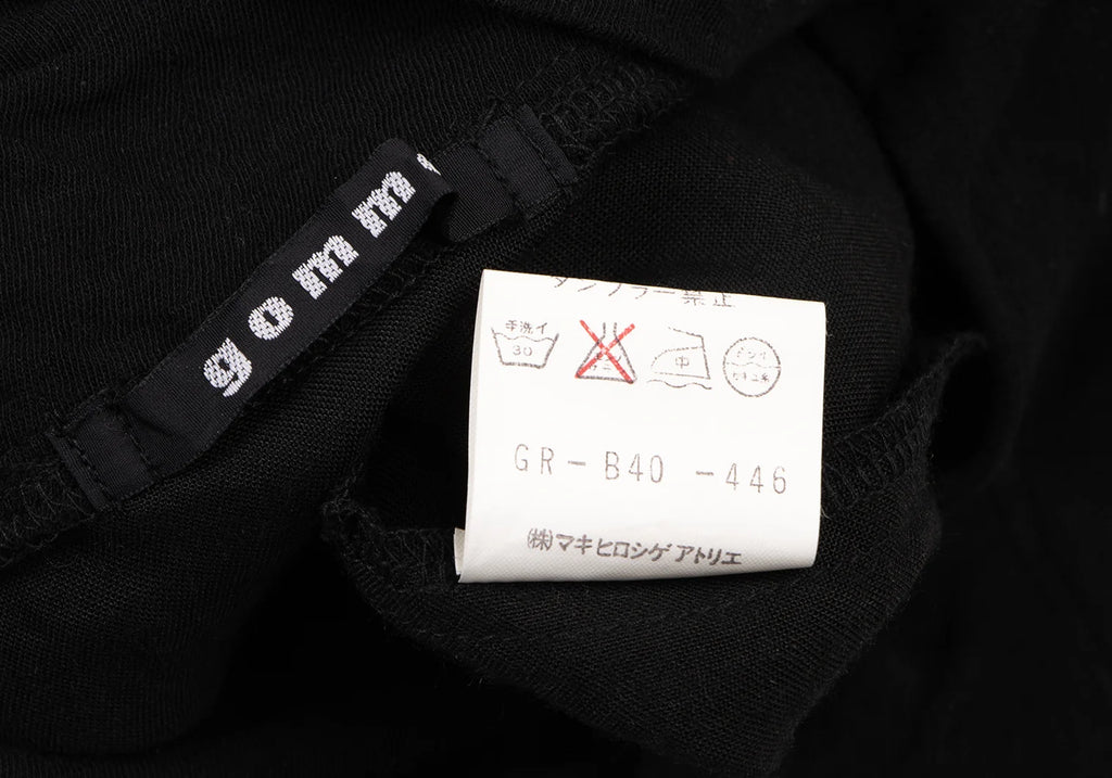 GOMME JAPAN. Black Switching Design Big Button Cardigan