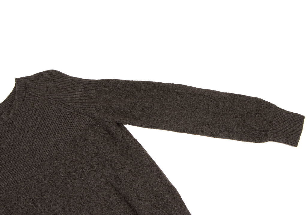 YOHJI YAMAMOTO JAPAN. RISMAT by Y's Rib Switching Khaki-green Knit Sweater