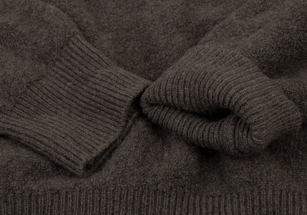 YOHJI YAMAMOTO JAPAN. RISMAT by Y's Rib Switching Khaki-green Knit Sweater