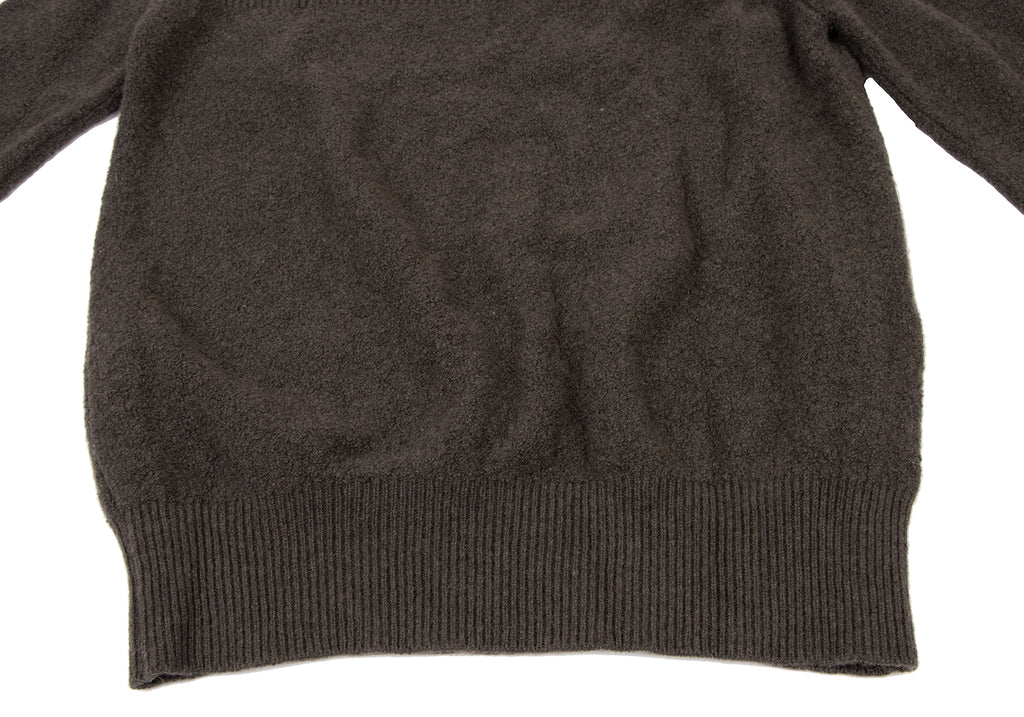 YOHJI YAMAMOTO JAPAN. RISMAT by Y's Rib Switching Khaki-green Knit Sweater