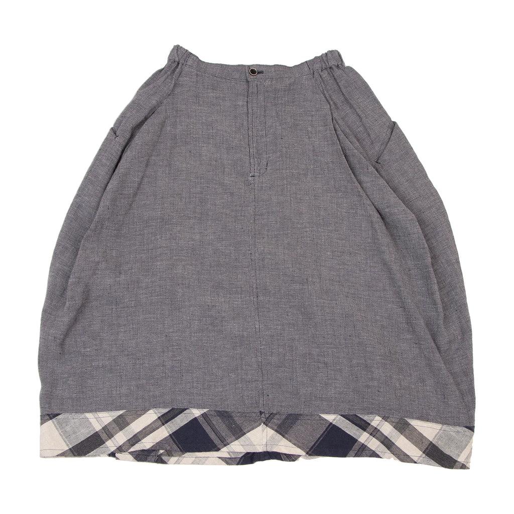 SENSOUNICO JAPAN. i+m Hem Switching Linen Cotton Nep Skirt