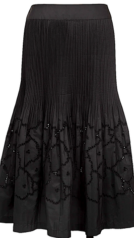 Miu Miu Italy. Black Polyester, Acetate, Nylon Front Zip Skirt