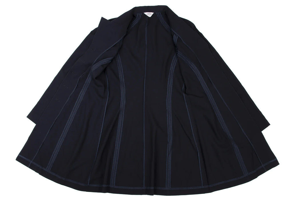 YOSHIE INABA L'EQUIPE JAPAN. NEW W/TAG. Navy Wool Long Jacket