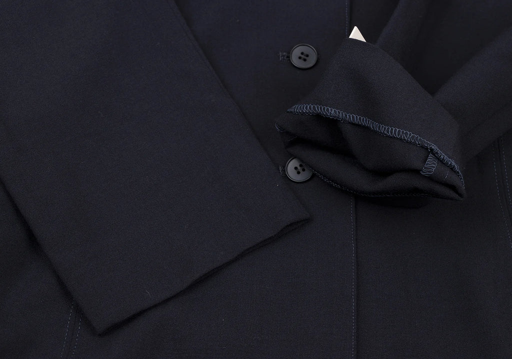 YOSHIE INABA L'EQUIPE JAPAN. NEW W/TAG. Navy Wool Long Jacket