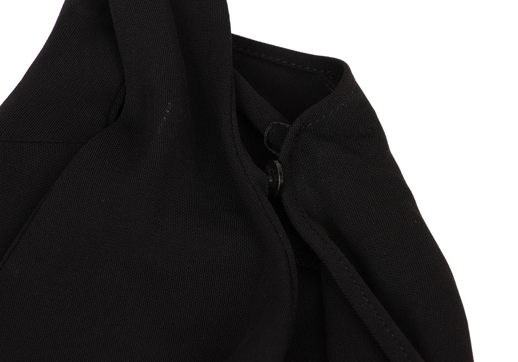 JOSEPH LONDON. Black Rayon Drape Sleeveless Dress