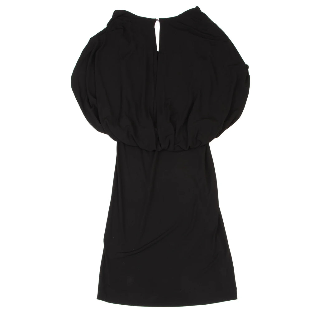 JOSEPH LONDON. Black Rayon Drape Sleeveless Dress