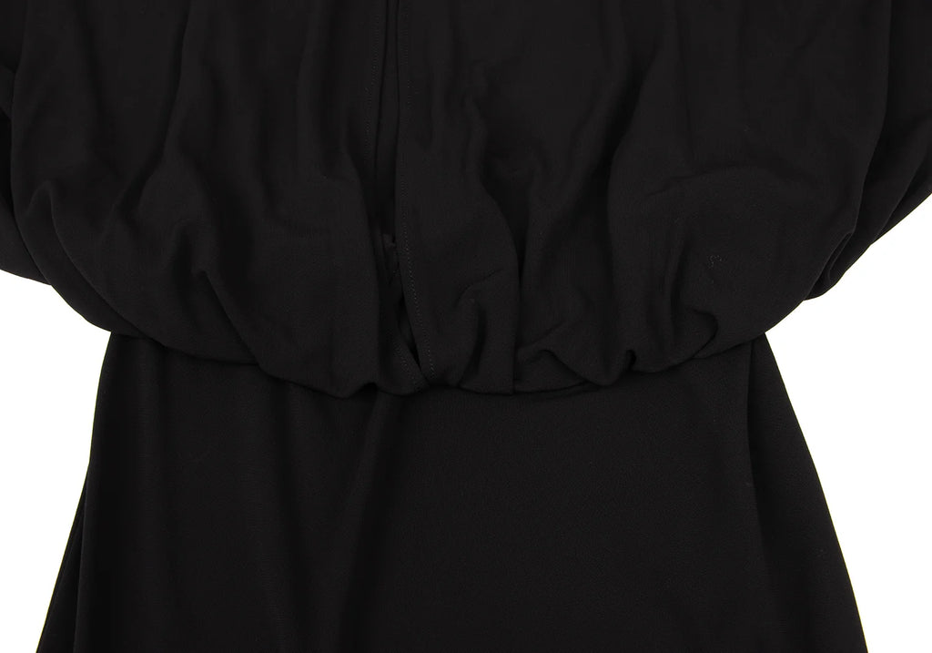 JOSEPH LONDON. Black Rayon Drape Sleeveless Dress