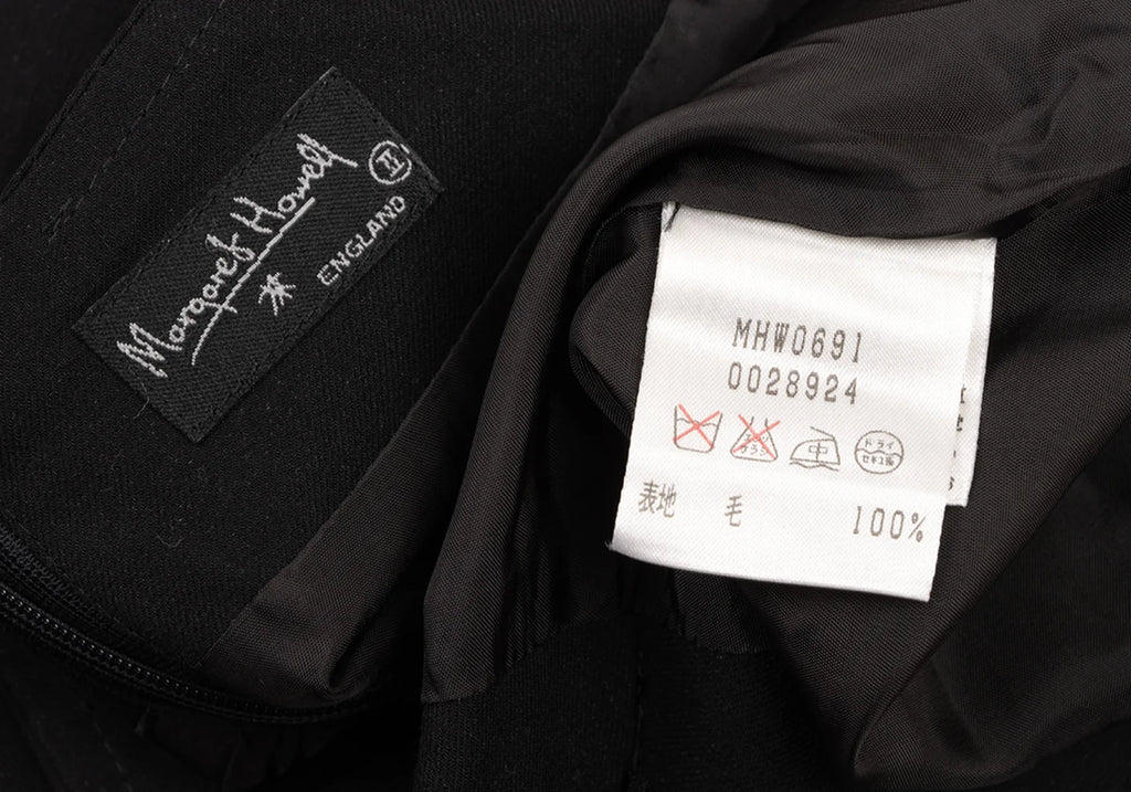 MARGARET HOWELL LONDON/TOKYO. Black Wool Skirt