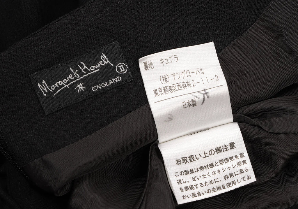 MARGARET HOWELL LONDON/TOKYO. Black Wool Skirt