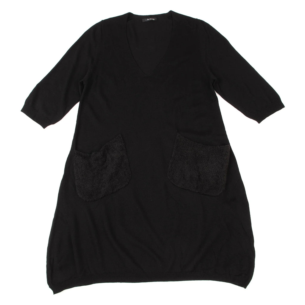 YOJI YAMAMOTO JAPAN. Y's for living Black Patch Pocket Knit