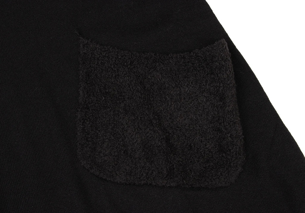 YOJI YAMAMOTO JAPAN. Y's for living Black Patch Pocket Knit
