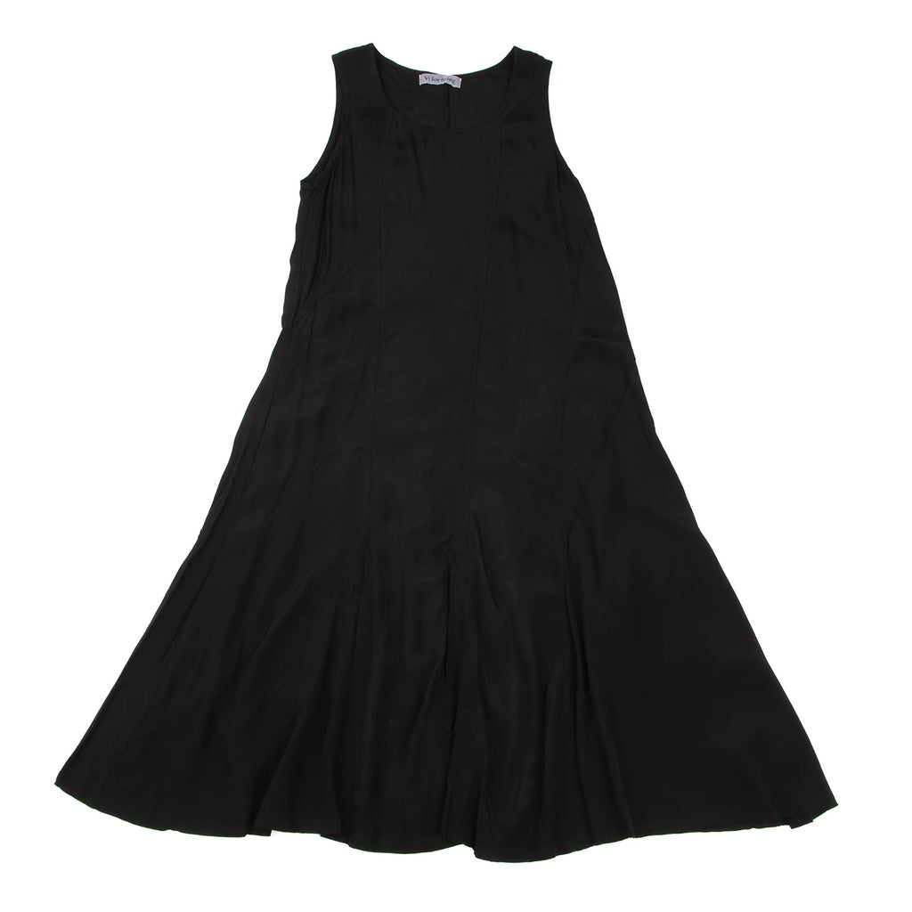 YOHJI YAMAMOTO JAPAN. Y's for living Dyed Black Rayon Sleeveless Dress