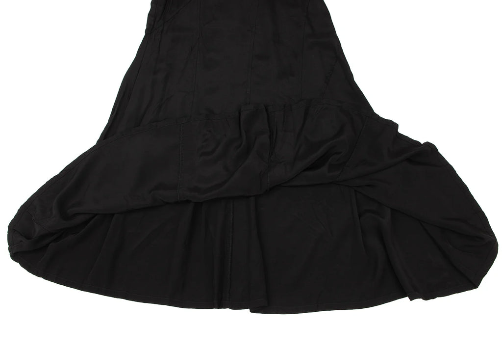 YOHJI YAMAMOTO JAPAN. Y's for living Dyed Black Rayon Sleeveless Dress