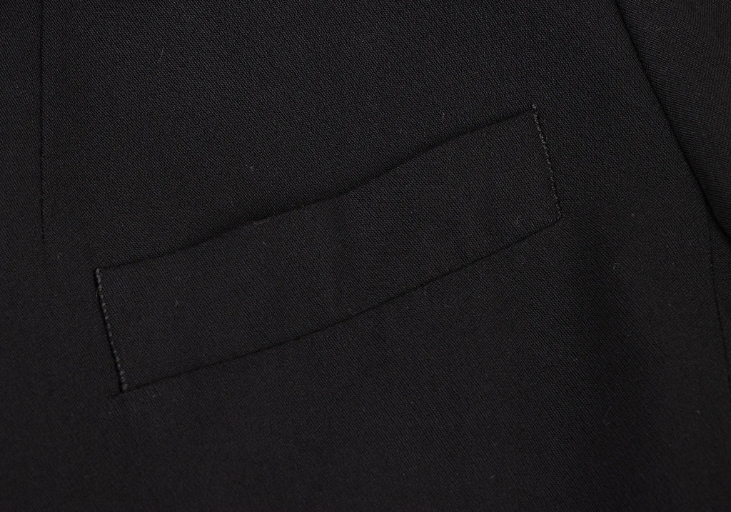 ANN DEMEULEMEESTER BELGIUM. Black Rayon Wool Switching Jacket
