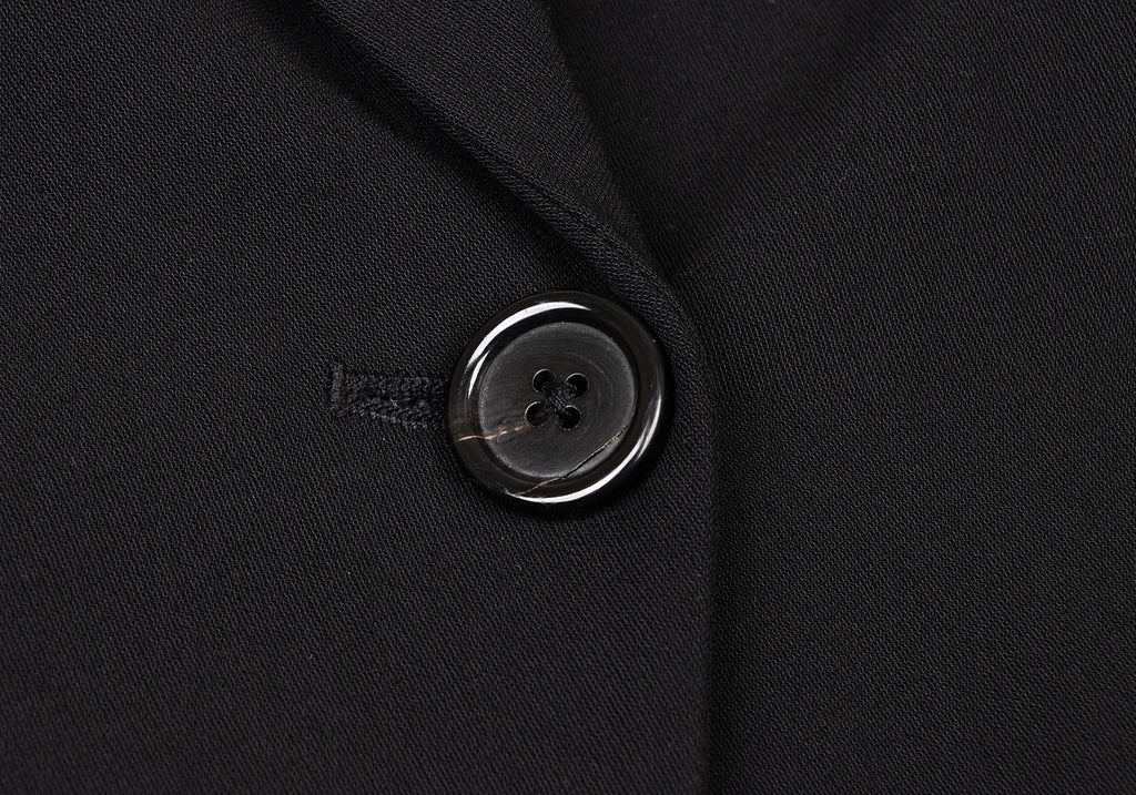 ANN DEMEULEMEESTER BELGIUM. Black Rayon Wool Switching Jacket