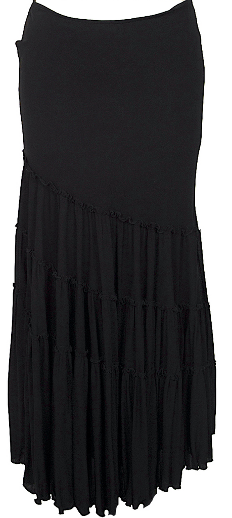 Jean Paul GAULTIER Paris. Spiral Gather Switching Black Skirt