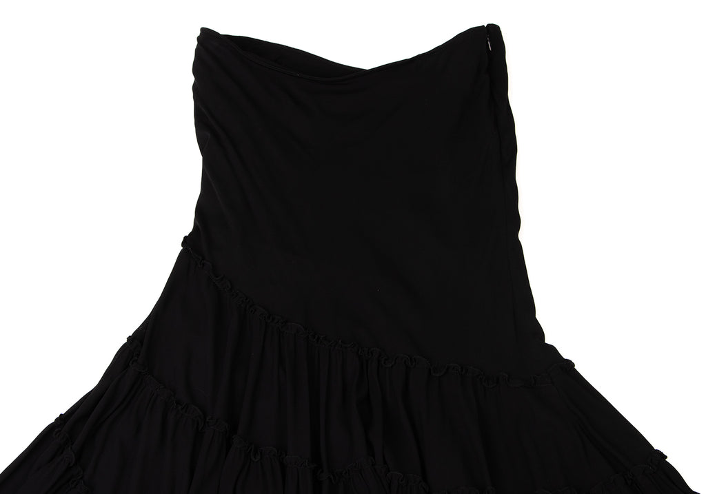 Jean Paul GAULTIER Paris. Spiral Gather Switching Black Skirt