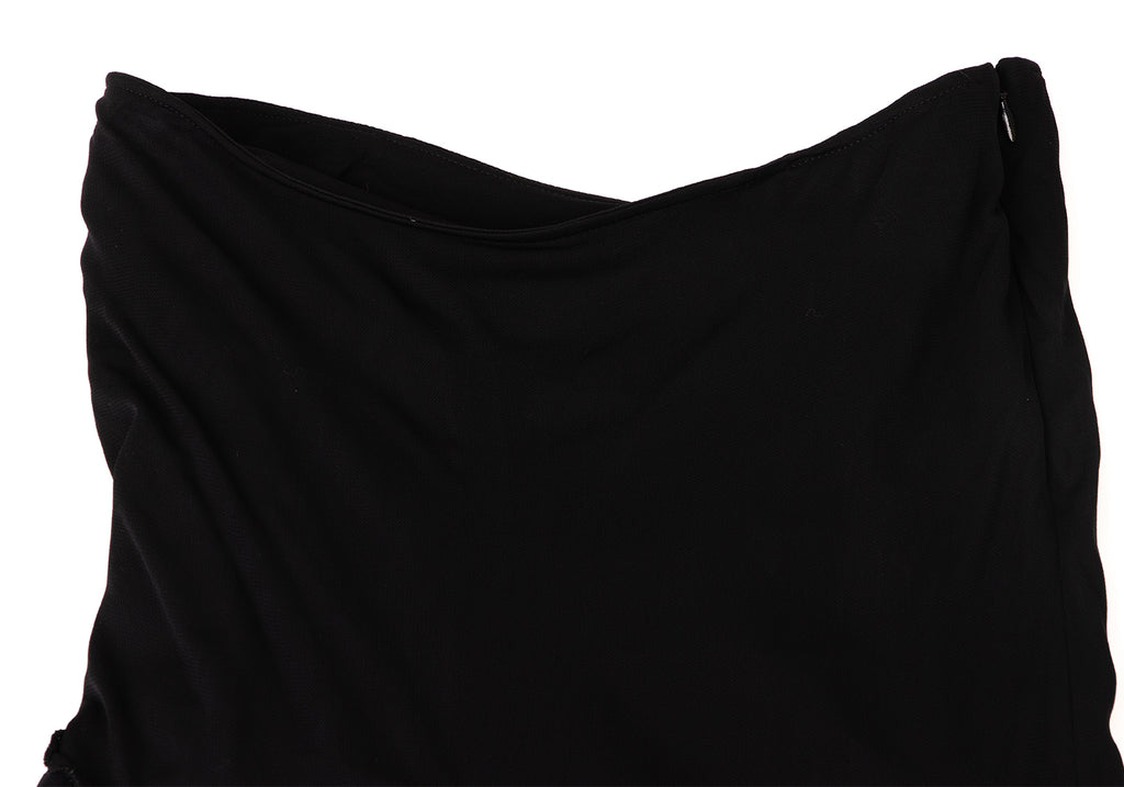 Jean Paul GAULTIER Paris. Spiral Gather Switching Black Skirt