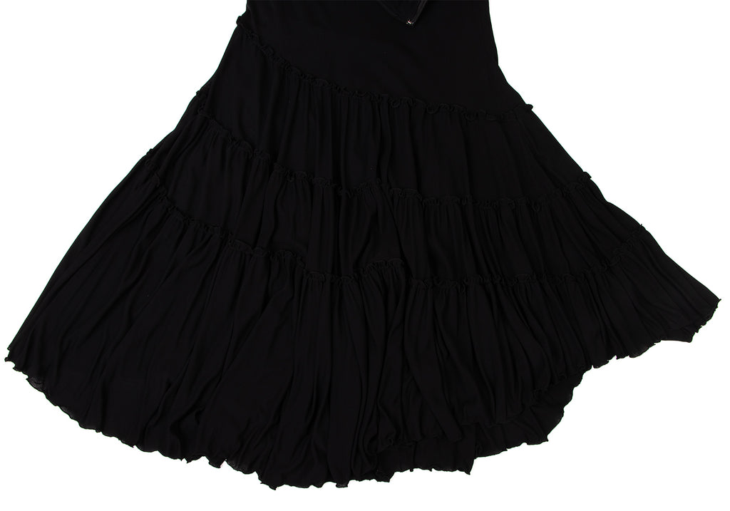 Jean Paul GAULTIER Paris. Spiral Gather Switching Black Skirt