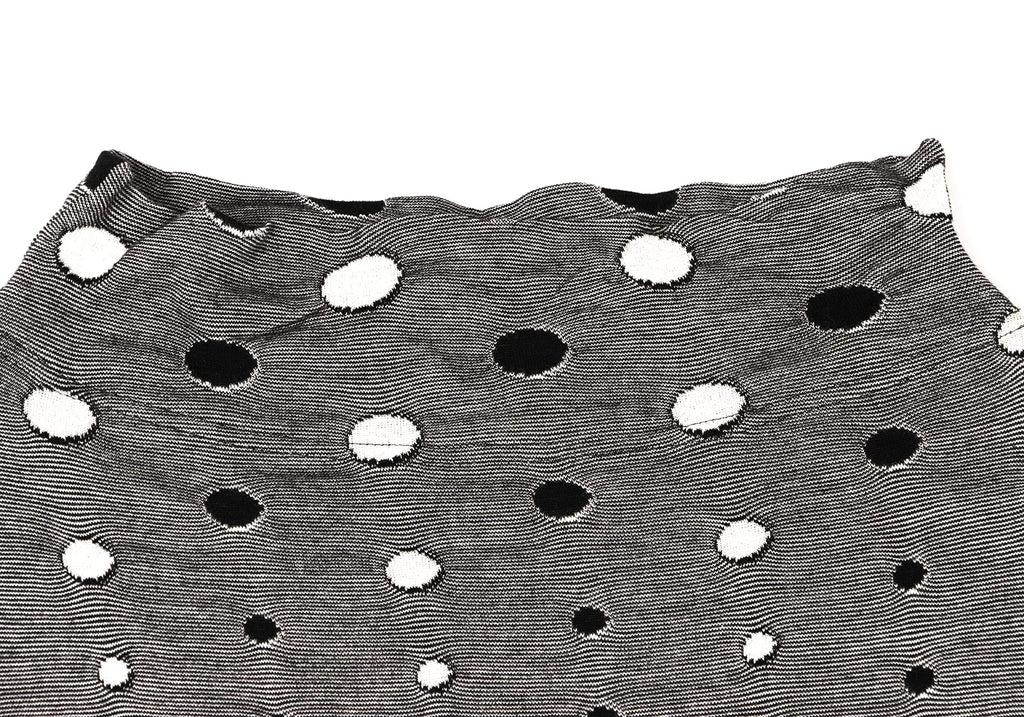 SENSOUNICO JAPAN. Black/White Cotton Dot Weave Sleeve Switching Shirt