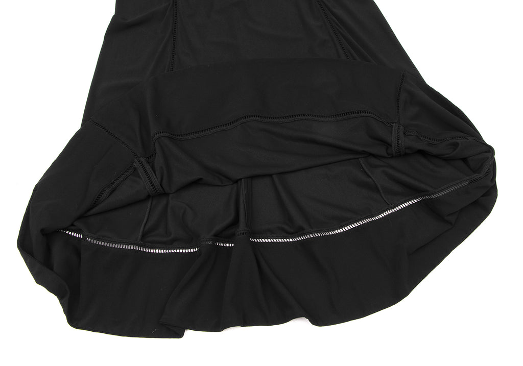 DONNA KARAN COLLECTION NY. Black Switching Design Sleeveless Dress