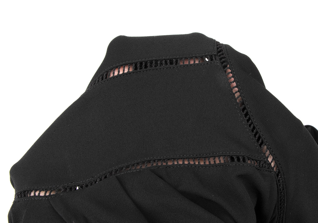 DONNA KARAN COLLECTION NY. Black Switching Design Sleeveless Dress