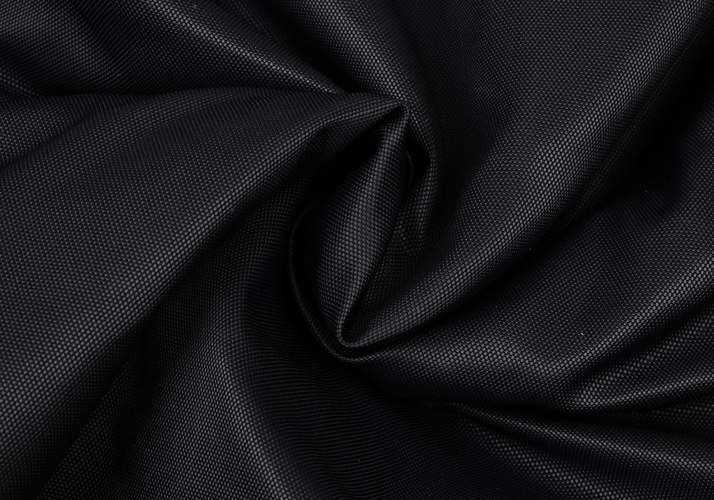 ISSEY MIYAKE JAPAN. FINAL HOME. Black Nylon Padded Back Layered Hooded Jacket