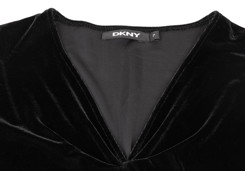 DONNA KARAN NY. DKNY Vintage Black Velours Dress