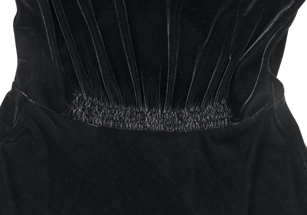 DONNA KARAN NY. DKNY Vintage Black Velours Dress