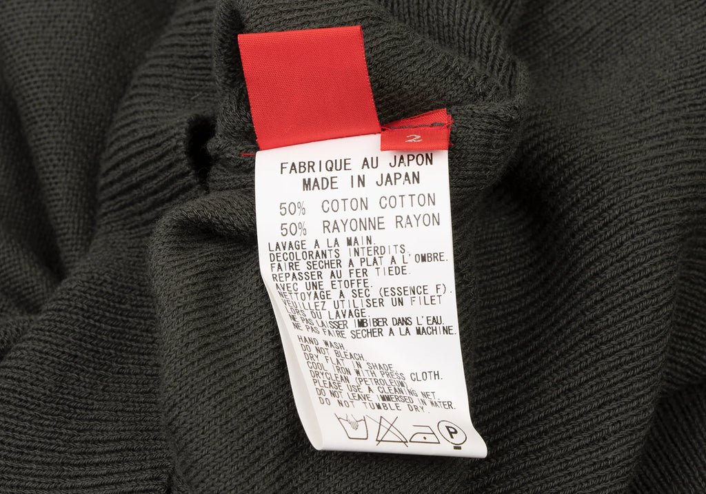 YOHJI YAMAMOTO JAPAN. Y's Khaki Color Wool Rayon Wrap Sleeveless Knit Tunic Top/Dress