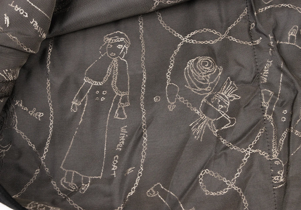 Anne Valerie Hash Japan. Black Shirring Wool Skirt