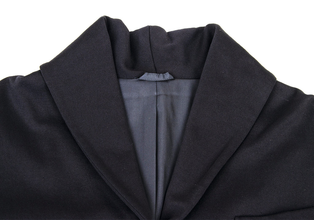 ROMEO GIGLI Italy. Black Shawl Collar Off-shoulder Jacket