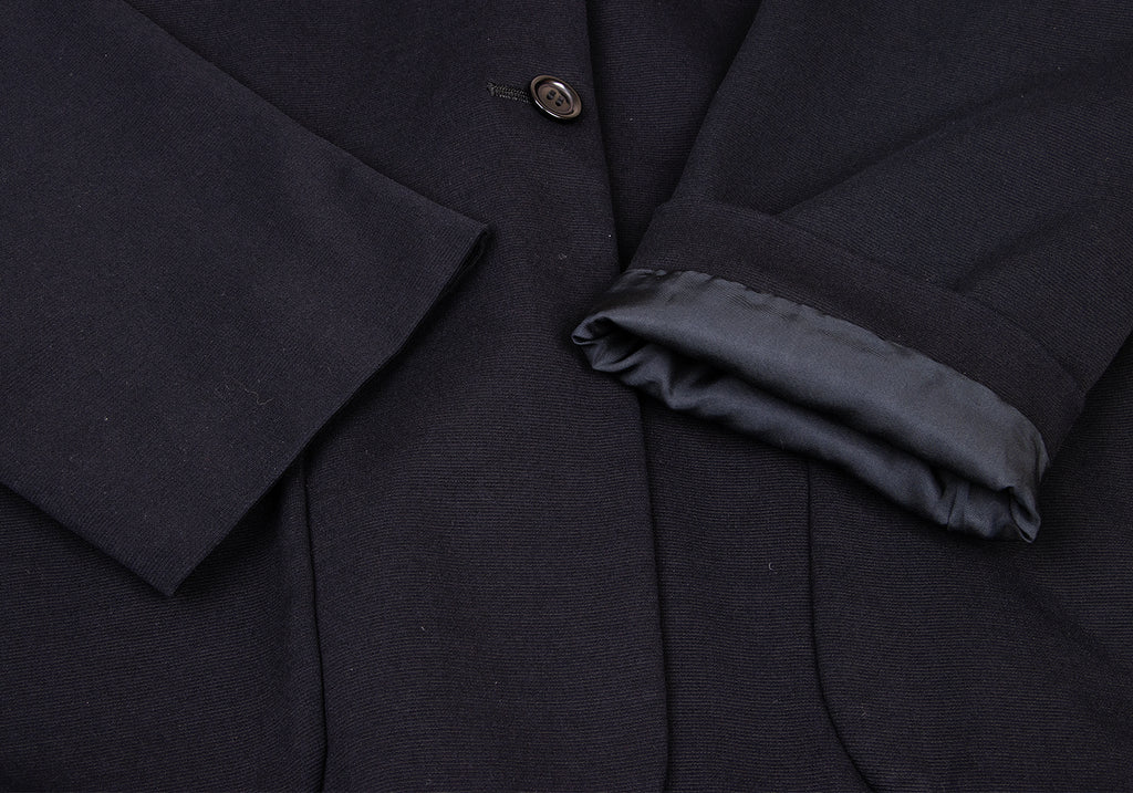 ROMEO GIGLI Italy. Black Shawl Collar Off-shoulder Jacket