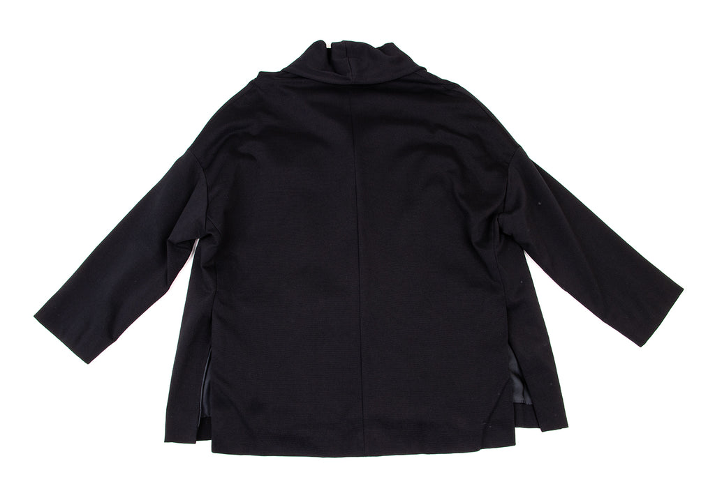 ROMEO GIGLI Italy. Black Shawl Collar Off-shoulder Jacket